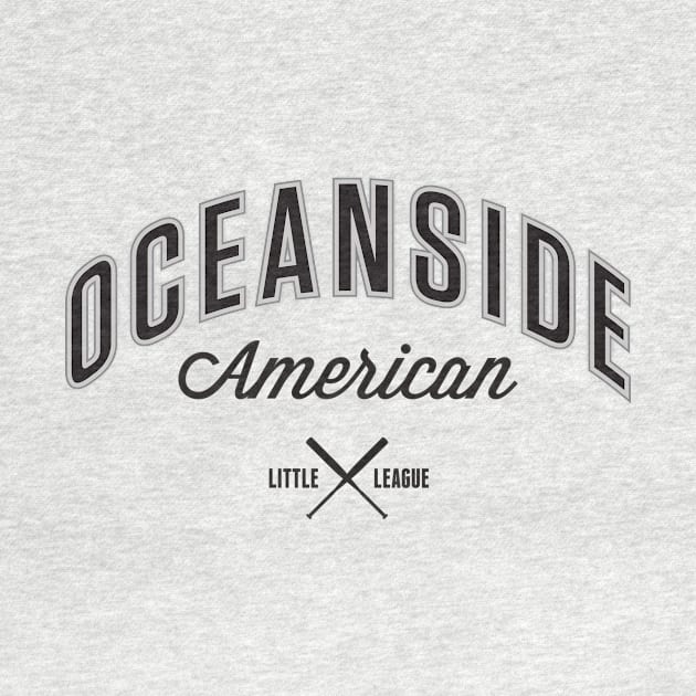 OALL Uniform Logo (Black) by Oceanside American Little League